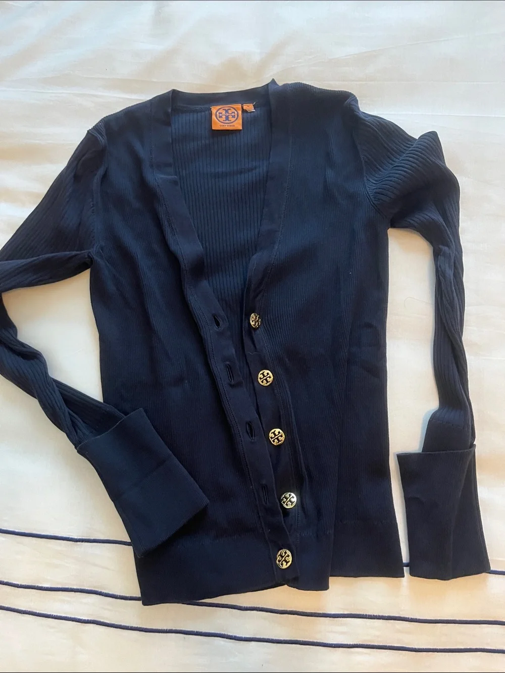 Tory Burch navy cardigan